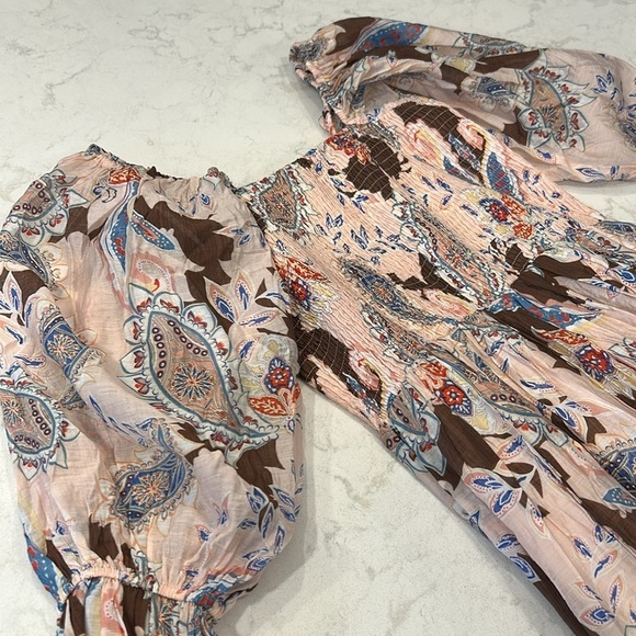 Fate Women's Long Dress - Pink and Brown Floral - Picture 12 of 16